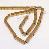 Electroplate Non-magnetic Synthetic Hematite Beads Strands G-J170A-2x2mm-07-2