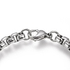 Tarnish Resistant 304 Stainless Steel Box Chain Bracelets BJEW-I288-01P-2