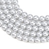 Frosted Glass Pearl Beads Strands GLAA-A044-08A-08-3