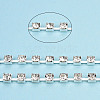 Silver Plated Brass Rhinestone Strass Chains CHC-N020-12A-03-2