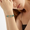 4Pcs 4 Style Synthetic Turquoise & Magnesite & Natural Larvikite & Rose Quartz Beaded Multi-strand Bracelets Set for Women BJEW-SW00038-6