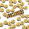 Brass Rhinestone Spacer Beads RB-A014-Z7mm-37G-1