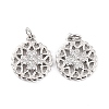 Brass Micro Pave Cubic Zirconia Pendants ZIRC-P091-08P-RS-1