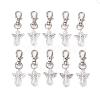 10Pcs Angel Glass Pendant Decorations HJEW-JM02676-1