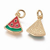 Brass Enamel Charms KK-L185-22G-2