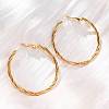 304 Stainless Steel Hoop Earrings EJEW-S250-01C-G-2