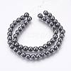 Electroplate Non-Magnetic Synthetic Hematite Beads G-F585-C09-8mm-2