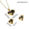 304 Stainless Steel & Acrylic Stud Earrings & Pendant Necklaces Sets FS-WGD84E7-01-2