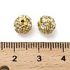7mm Brass Rhinestone Beads X1-KK-S519-01B-02G-3