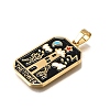 Tarot 304 Stainless Steel Enamel Pendants STAS-M119-09V-G-3