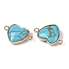 Synthetic Turquoise Love Heart Pendants G-T138-205E-G-2