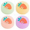 4Pcs 4 Colors Silicone Replacement Thumb Grip Caps AJEW-GF0009-67B-1