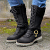 6Pcs 3 Colors Boot Alloy Shoe Charms HJEW-AB00734-6