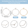 Beebeecraft 160Pcs 2 Colors 316 Surgical Stainless Steel Wine Glass Charms Rings STAS-BBC0003-20-2