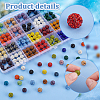  240Pcs 24 Colors Pave Disco Ball Beads RB-PH0001-32-4