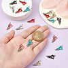 30Pcs 6 Styles Alloy Enamel Pendants ENAM-CJ0005-13-4