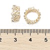 Brass Micro Pave Cubic Zirconia European Beads KK-K297-47KCG-2