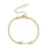 Brass Twisted Chain Bracelet Making KK-U020-14G-1