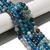 Dyed & Heated Natural Agate Beads Strands G-P539-G01-2