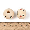 Printed Schima Wood Beads WOOD-T033-02D-3
