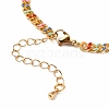 Two Tone Handmade Brass Curb Chain Bracelet Makings AJEW-JB00850-04-2