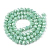Electroplate Glass Beads Strands X-EGLA-A044-P6mm-B14-3