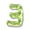 Transparent Resin Alphabet Pendants RESI-C028-02E-2