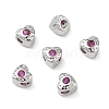 SHEGRACE Brass Magenta Cubic Zirconia Beads XGRQ4H633-681P-B-2