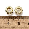 Brass Micro Pave Clear Cubic European Zirconia Beads KK-M316-17G-03-2