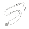 304 Stainless Conch Shell Shaped Pendant Round Snake Chain Necklaces NJEW-Z044-03P-2