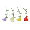 Flower Acrylic Glass Bugle Big Pendants PALLOY-TA00239-S-1