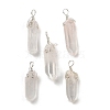 Natural Quartz Crystal Big Pointed Pendants G-P253-01P-2