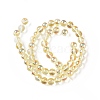Transparent Electroplate Glass Beads Strands X-EGLA-I015-01D-3