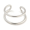 Non-Tarnish 304 Stainless Steel Hollow Open Cuff Ring for Women RJEW-A043-12P-2