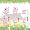 DIY Translucent Resin Pig Mobile Phone Strap Making Kits DIY-YW0011-16A-3
