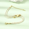 Polyester Multi-Strand Bracelets FB-CBA983F-02G-4