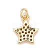 Brass Micro Pave Cubic Zirconia Charms KK-A161-23G-2