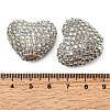 Sparkling Acrylic Heart Beads with Rhinestone Embellishment LS-OACR-NH0001-02B-07-3