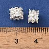 Rack Plating Brass Pave Clear Cubic Zirconia Beads KK-M285-30B-S-3