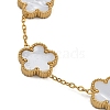 Ion Plating(IP) Resin Flower Link Chain Bracelet BJEW-H602-02G-01A-2