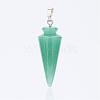 Natural Green Aventurine Pendants G-P236-03-2