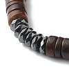 Synthetic Hematite Beads Stretch Bracelets Sets for Men Women BJEW-JB06768-9