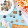 Gorgecraft 30 Sets 3 Styles Alloy Snap Buttons BUTT-GF0001-24-3