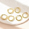 Brass Huggie Hoop Earrings KK-D063-04G-3