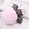 Bat Furry Pom-Pom Keychain for Women PW-WG68272-02-1