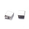 304 Stainless Steel Magnetic Clasps with Glue-in Ends STAS-I011-04-3