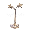 Star Shape Alloy Earring Jewelry Display Rack EDIS-K002-09AB-2