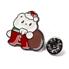 Christmas Cat Theme Zinc Alloy Enamel Pins JEWB-Z028-02D-3