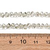 Electroplate Transparent Glass Beads Strands GL-CBA7A17-01A-14-3