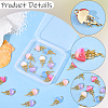 20Pcs 5 Colors Alloy Resin Pendants FIND-BM0001-61G-6